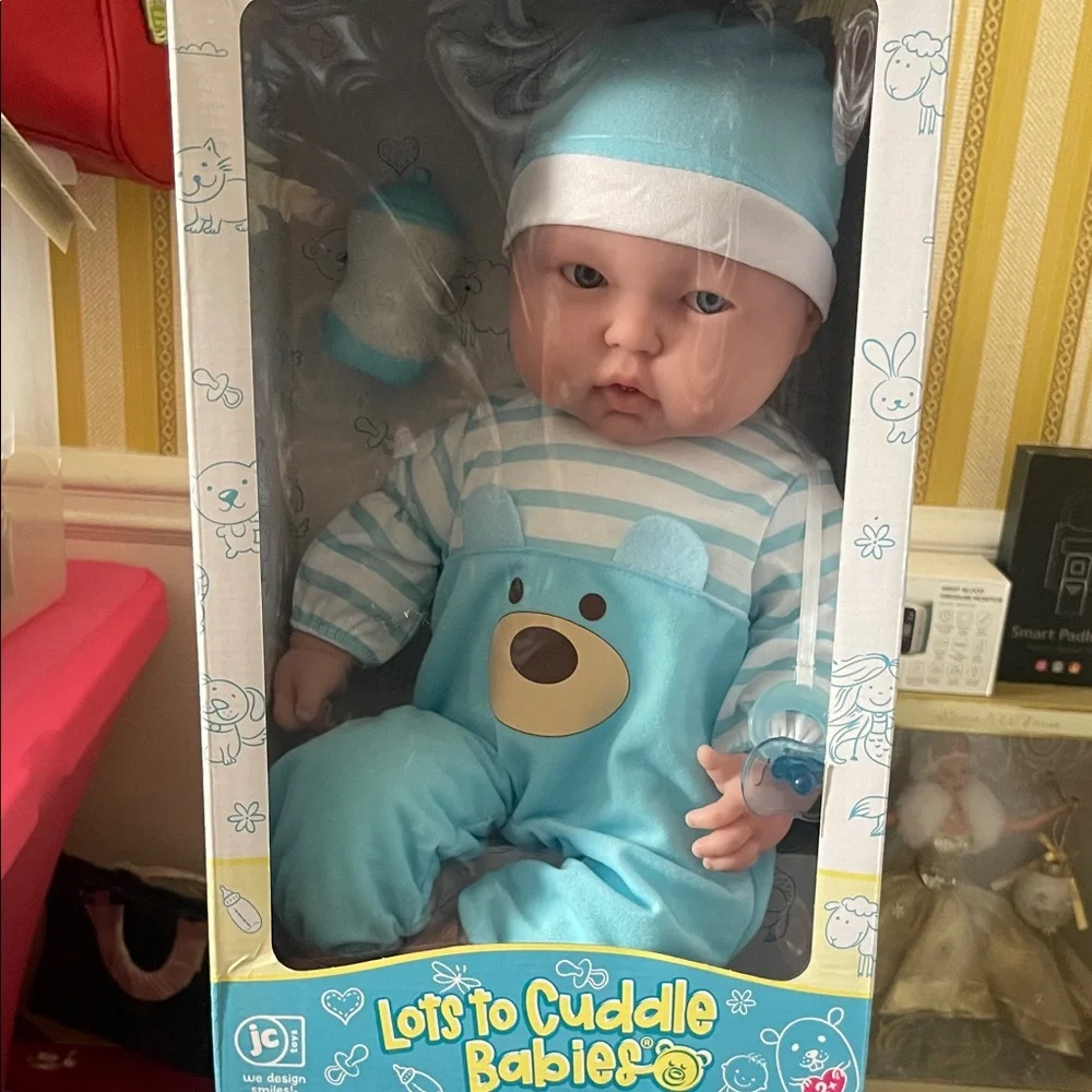 Huggable Baby Doll Play Set with Bear Design - Picture 2 of 2